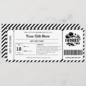 Black Stripe Vatertag Geschenkgutschein (Vorne/Hinten)