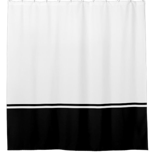 Black Striped Bathroom Shower Curtain Duschvorhang (Vorderseite)
