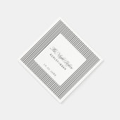 Black Striped Elegance Classy The Night Before Serviette (Ecke)