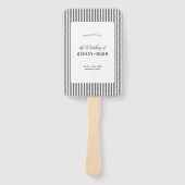 Black Striped Elegance Classy Wedding Program Fächer (Vorderseite)