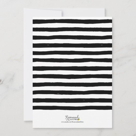 Black Stripes Blue Class of 2023 Graduation Party Einladung (Rückseite)