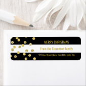 Black Stripes Gold Confetti Frohe Weihnachten (Insitu)