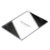 Black Stripes Gold dünne Linien Notizblock (Linke Seite)