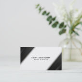 Black Stripes Gold dünne Linien Visitenkarte (Stehend Vorderseite)