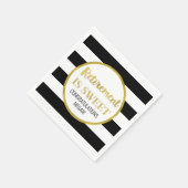 Black Stripes Gold Rentirement ist Sweet Serviette (Ecke)