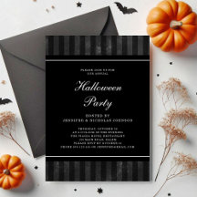 Black Stripes Halloween-Party