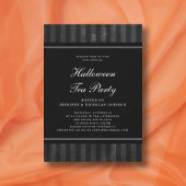 Black Stripes Halloween Tee Party Einladung