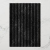 Black Stripes Halloween Tee Party Gold Folieneinladung (Rückseite)