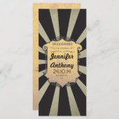 Black Stripes Karneval Hochzeitsprogramme Programm (Vorne/Hinten)