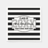 Black Stripes-Klasse der 20XX Graduationspartei Serviette (Vorderseite)