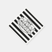 Black Stripes-Klasse der 20XX Graduationspartei Serviette (Ecke)