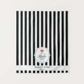 Black Stripes Logo Table Pop Up Shop Vendor Runner Wandteppich (Vorderseite)