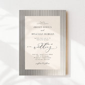 Black Stripes Old Money Wedding Invitation Einladung