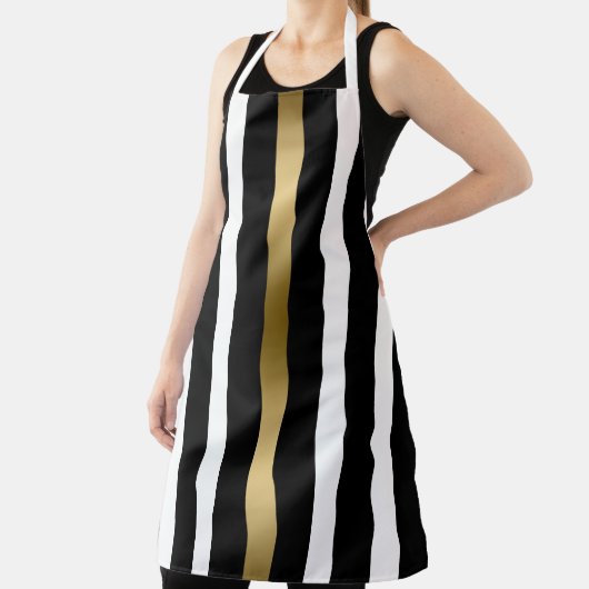 Black Stripes Pattern Schürze (InSitu)