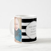 Black Stripes Silver Foto Best Mama Kaffeetasse (Vorderseite Links)