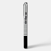 Black Stripes with Name  Case-Mate iPhone Hülle (Rückseite / Links)