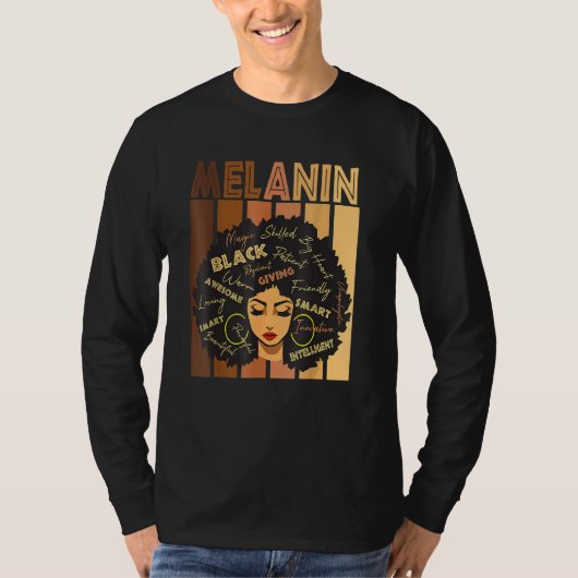 Black Strong Afro Liebe Melanin African American W T-Shirt (Vorderseite)