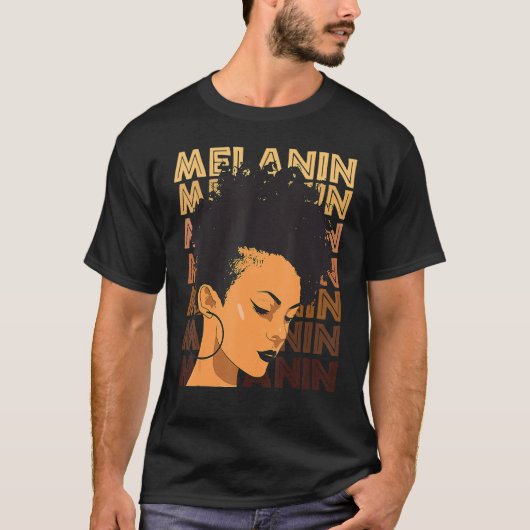 Black Strong Girl Afro Liebe Melanin African Ameri T-Shirt (Vorderseite)