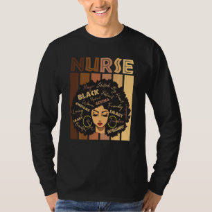 Black Strong Nurse Afro Liebe Melanin T-Shirt