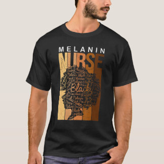 Black Strong Nurse Afro Liebe Melanin T-Shirt