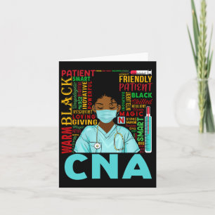 Black Strong Nurse Cna Afro Melanin African Americ Karte