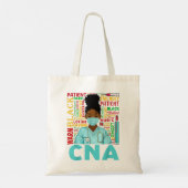 Black Strong Nurse CNA Afro Melanin African Americ Tragetasche (Rückseite)