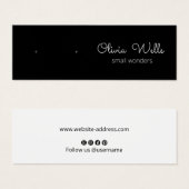 Black Stud Script Earring Holder (Vorne & Hinten)