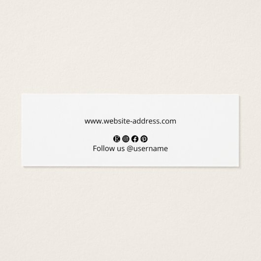 Black Stud Script Earring Holder (Rückseite)