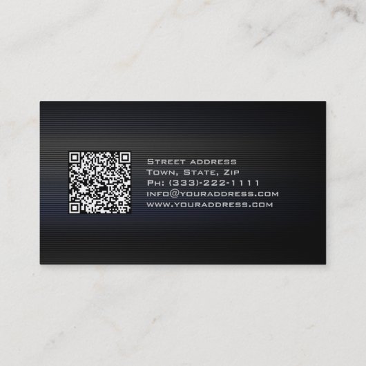 Black Stylish Automotive Business Card Visitenkarte (Rückseite)