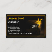 Black Stylish Automotive Business Card Visitenkarte (Vorderseite)