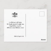 Black Stylish Halloween Hexe & Pumpkin Print Postkarte (Rückseite)