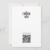 Black Stylish Halloween-Party Cat & Pumpkin Einladung (Rückseite)