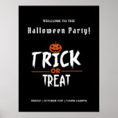 Black Stylish Halloween-Party Poster (Vorne)