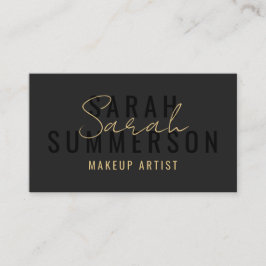 Black Stylish Makeup Artist Beauty Salon Visitenkarte