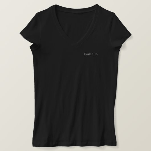 Black Stylish Personalisiert Name Custom Women Gir T-Shirt (Design vorne)
