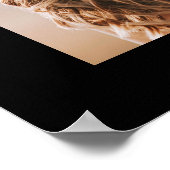 Black Stylish Script Foto Wedding Welcome Sign Poster (Ecke)