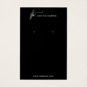 Black Stylish Script Monogram Modern Earing (Vorderseite)