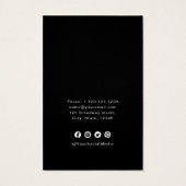 Black Stylish Script Monogram Modern Earing (Rückseite)