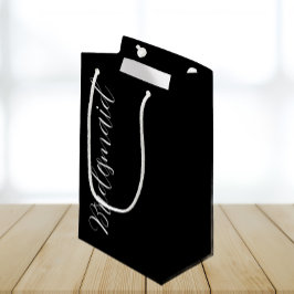 Black Stylited Script Wedding Bridesmaid Kleine Geschenktüte