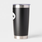 Black Stylized Wedding Trauzeuge Thermobecher (Links)