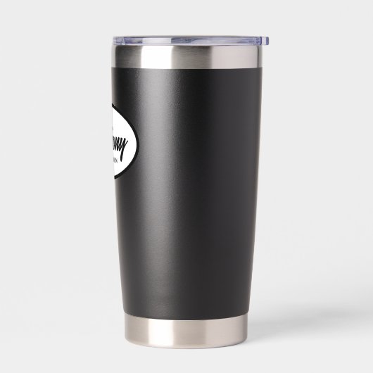 Black Stylized Wedding Trauzeuge Thermobecher (Links)