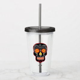 Black Sugar Skull Acryltrinkbecher