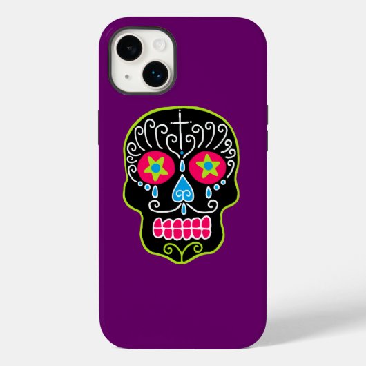 Black Sugar Skull Case-Mate iPhone Hülle (Rückseite)