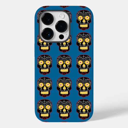Black Sugar Skull Case-Mate iPhone Hülle (Rückseite)