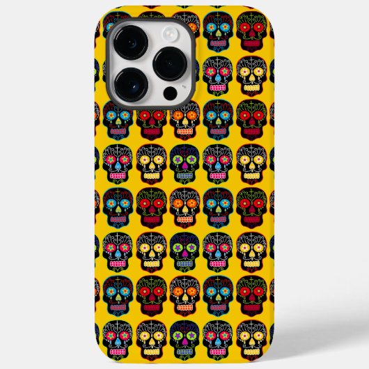 Black Sugar Skull Case-Mate iPhone Hülle (Rückseite)