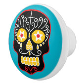 Black Sugar Skull Keramikknauf (Rechts)