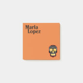Black Sugar Skull Post-it Klebezettel (Vorderseite)