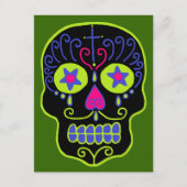 Black Sugar Skull Postkarte (Vorderseite)