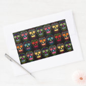 Black Sugar Skull Rechteckiger Aufkleber (Umschlag)