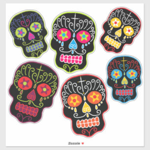 Black Sugar Skulls Aufkleber